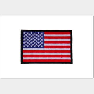 Embroidery American Flag Sticker Posters and Art